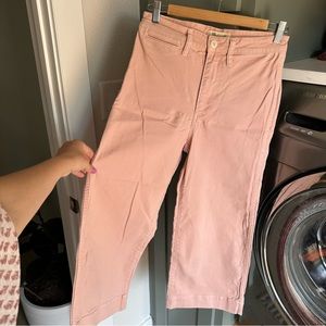 Madewell Pink Flare Pants